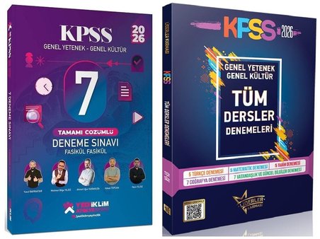 Yediiklim + Liderler Karması 2026 KPSS Genel Yetenek Genel Kültür Atölye 7+29 Deneme 2 li Set Yediiklim + Liderler Karması Yayınları