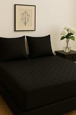 Formeya Adelya Siyah Kapitone Yatak Koruyucu Alez