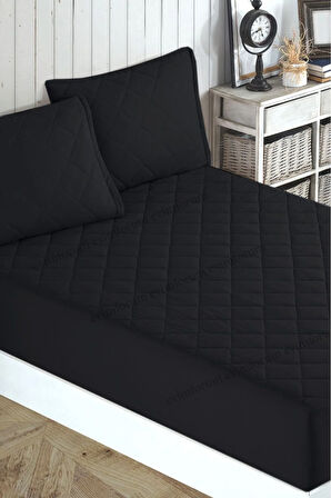 Formeya Adelya Siyah Kapitone Yatak Koruyucu Alez