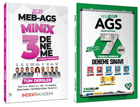 Yediiklim + İndeks 2025 MEB-AGS 7+3 Deneme 2 li Set Yediiklim + İndeks Akademi Yayınları