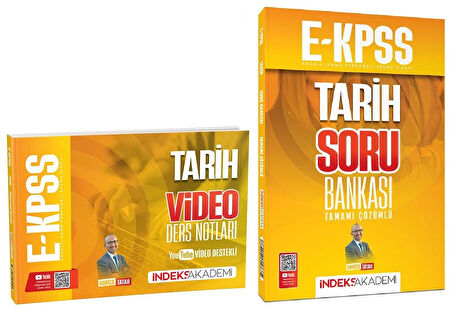 İndeks Akademi 2026 EKPSS Tarih Video Ders Notları + Soru Bankası 2 li Set - Hamza Tatar İndeks Akademi Yayıncılık
