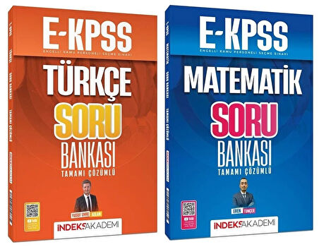 İndeks Akademi 2026 EKPSS Türkçe + Matematik Soru Bankası 2 li Set İndeks Akademi Yayıncılık