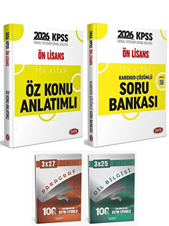 Data 2026 KPSS Ön Lisans Öz Konu Anlatımlı + Soru Bankası 2 li Set Anla Kazan Paragraf
