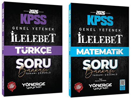 Yönerge 2026 KPSS Türkçe + Matematik İlelebet Soru Bankası 2 li Set Yönerge Yayınları