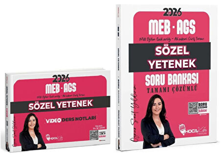 Hoca Kafası 2026 MEB-AGS Sözel Yetenek Video Ders Notları + Soru Bankası 2 li Set - Öznur Saat Yıldırım Hoca Kafası Yayınları
