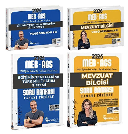 Hoca Kafası 2026 MEB-AGS Eğitimin Temelleri + Mevzuat Bilgisi Konu + Soru Bankası 4 lü Set- Ömer Ekici, Esra Özkan Karaoğlu Hoca Kafası Yayınları