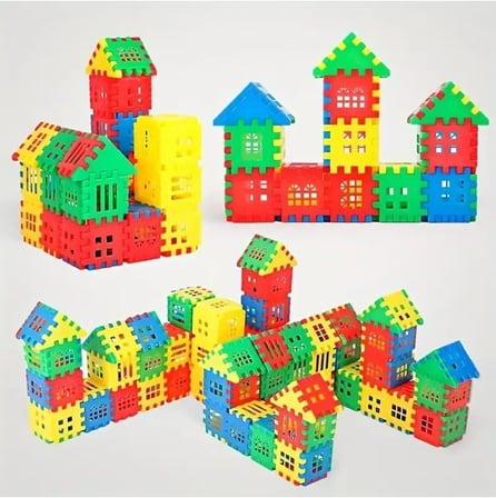 Puzzle City 3d Yapı Ve Tasarım Blokları 128 Parça Eğitici Oyuncak