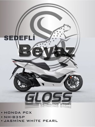 Honda PCX125/SH125/Forza250/750 ile Uyumlu Sedefli Rötuş Boyası, Jasmine White Pearl, 20+20 ml