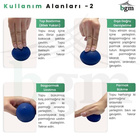 Silikon El Egzersiz Topu – El, Parmak ve Bilek Güçlendirme Topu | Kavrama Gücü Artırıcı | Stres Topu | Fizik Tedavi ve Günlük Egzersiz Topu