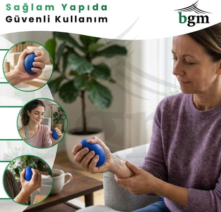 Silikon El Egzersiz Topu – El, Parmak ve Bilek Güçlendirme Topu | Kavrama Gücü Artırıcı | Stres Topu | Fizik Tedavi ve Günlük Egzersiz Topu