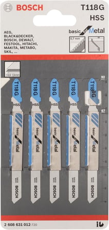 Professional Accessories 5 Adet Dekupaj Testeresi Bıçağı, Gri