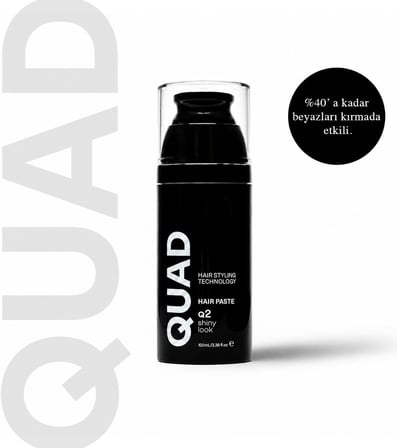 QUAD Q2 Airless Beyaz kırıcı etkili parlak wax – Parlak Görünüm &amp; Güçlü Tutuculuk