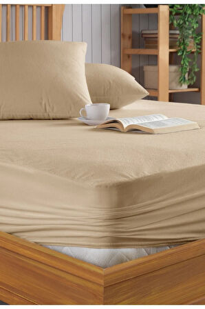 Set Kahverengi Mikro Fitted Sıvı Geçirmez Alez ve 2 Adet Yastık Alezi