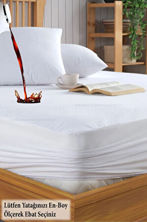 Set Beyaz Mikro Fitted Sıvı Geçirmez Alez ve 2 Adet Yastık Alezi