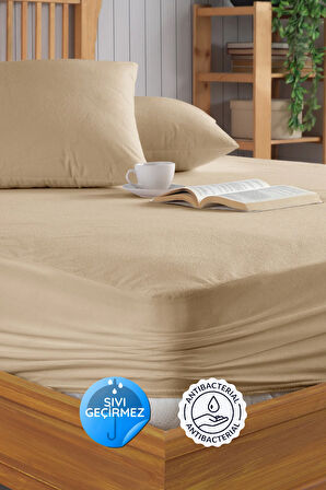 Formeya Pamukkale Kahve Alez Mikro Fitted Sıvı Geçirmez Yatak Koruyucu Alez