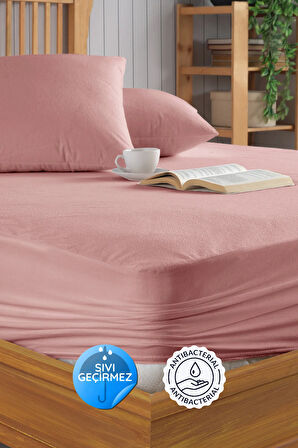 Formeya Pamukkale Pudra Alez Mikro Fitted Sıvı Geçirmez Yatak Koruyucu Alez