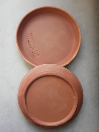 TOPRAKTAN 6'LI FİNCAN,SAKSI ALTLIĞI ÇOK AMAÇLI MİNİ TABAK 13 * 2,5 CM