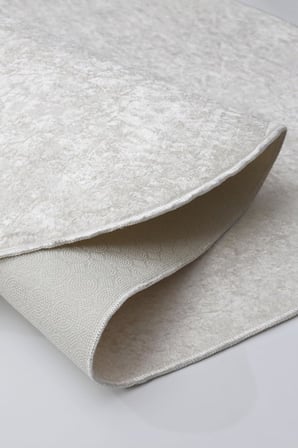 Janjanlı Oval Halı Açık Krem Salon Koridor Antre Mutfak Halısı Silinebilir Yolluk, JANJANLI-KREM-OVAL-SAÇAKSIZ, 80x100