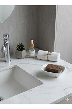 Katı Sabunluk Seramik Katı El Sabunluğu Beyaz