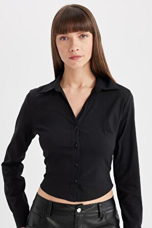 DeFacto Fitted Bengalin Uzun Kollu Gömlek Y3128AZ24AUBK27