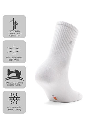 Just Inner Kadın 6'lı Tenis Çorabı (Pamuk)