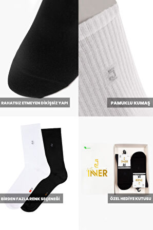 Just Inner Kadın 6'lı Tenis Çorabı (Pamuk)