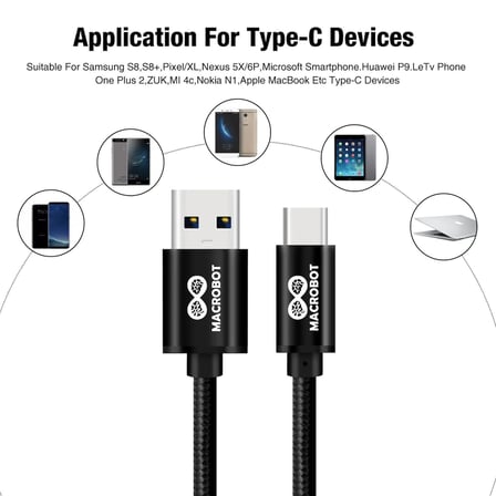 3A USB-A &amp; USB-C Hızlı Şarj ve Hızlı Veri Transferi Kablosu 5000Mbs (5gbps) USB 3.0