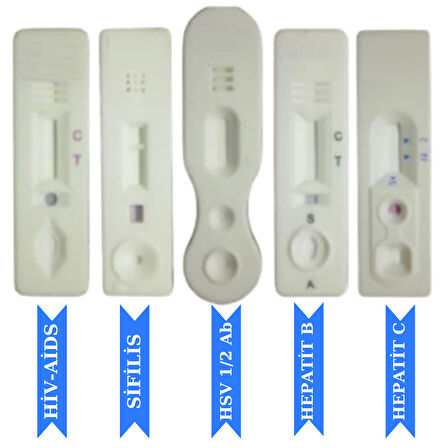 Rastmed Cybh - Cinsel Yolla Bulaşan Hastalıklar Testi 6 lı  Test -Hiv-Aids, Sifilis, Hcv , Hbsag