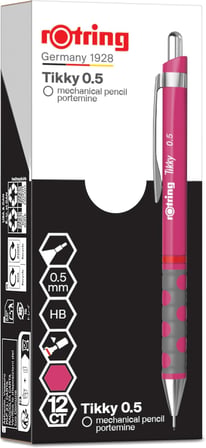 TIKKY Mekanik Kurşun Kalem, Ahududu Pembe 0.5 mm