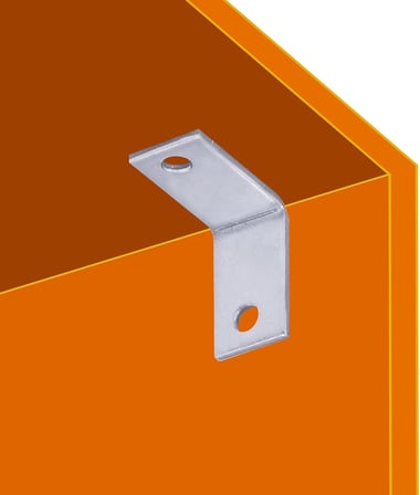 Mobilya Dolap Köşe Bağlantı Sabitleme L Demir Gönye 25x25x15 mm (25 ADET)