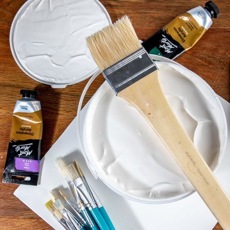 Premium Gesso Evrensel Astar 1,89 ml (1,89 L), Akrilik Boya, Yağlı Boya, Renkli Kalemler, Pasteller, Grafit ve Kömür için Uygun