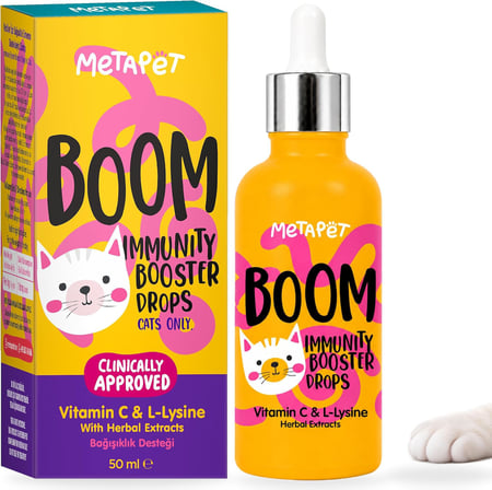 Metapet Kedi Bağışıklık Güçlendirici Damla 50 ml, C Vitamini L-Lizin