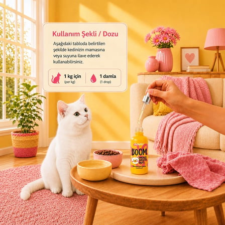 Metapet Kedi Bağışıklık Güçlendirici Damla 50 ml, C Vitamini L-Lizin