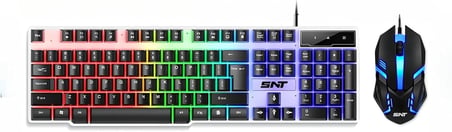 Snt TF-230 Rgb Gaming Klavye Mouse Seti | Oyuncular Için Işıklı Klavye &amp; Mouse Set türkçe alfabe