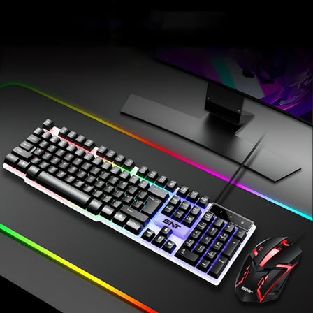 Snt TF-230 Rgb Gaming Klavye Mouse Seti | Oyuncular Için Işıklı Klavye &amp; Mouse Set türkçe alfabe