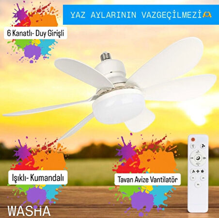 40 WATT Ayarlanabilir Modlu Tavan Vantilatörü Pervane 