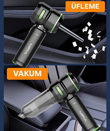 180 Watt Mini Vakumlu Type C Şarjlı Araç Süpürgesi El Süpürgesi Şarjlı Çok Fonksiyonlu 16000 Pa