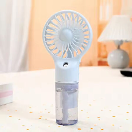 El Tipi Sulu Buharlı Fan Şarjlı Vantilatör Mini Masaüstü El Fan Taşınabilir 4 Kademeli Usb Pervane