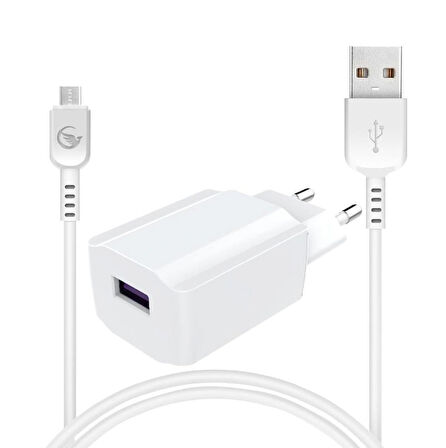 Samsung-oppo- Android İle Uyumlu 10.5W 2.1a Usb Micro Girişli Adaptör Ve Kablo Hızlı Şarj Aleti Seti