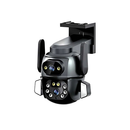 Çift Lens 1080p Gece Görüş Akıllı Ip Kamera Wifi Su Geçirmez 3.0+3.0 mp Dış Mekan Ev Ofis Bebek