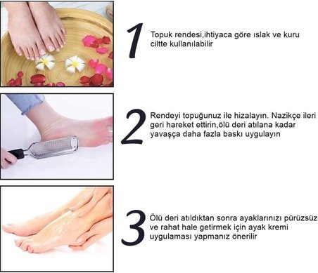Paslanmaz Çelik Profesyonel Topuk Rendesi Törpü