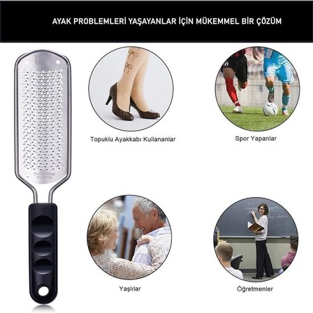 Paslanmaz Çelik Profesyonel Topuk Rendesi Törpü