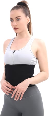 Siyah Bel Düzeltici Karın Kemeri Unisex Üst Çalıştırıcı Neopren Premium Kalite Korse Vücut Şekillendirici Egzersiz SaunaSİYAH Termal Bel Kemeri