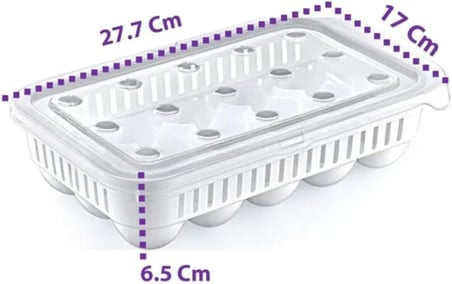 15'li Kapaklı Yumurta Saklama Kabı, Akrilik Plastik 15'li Yumurta Saklama Kabı, Yumurtalık 680