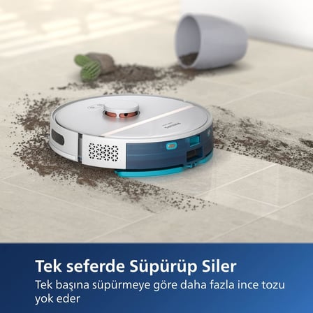 PHILIPS XV1430 Robot Süpürge 3000 Serisi Uyumlu Yedek Mikrofiber Bez, Mavi, Xu3 Serisi