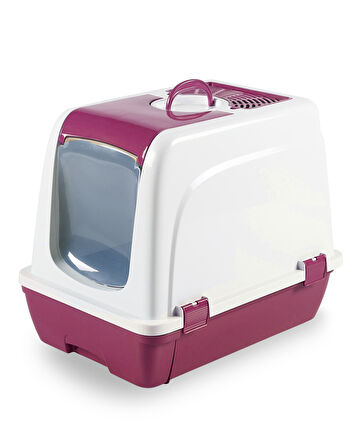 Orta Boy Çekmeceli Kapalı Kedi Tuvaleti Paspas ve Kürek Hediyeli