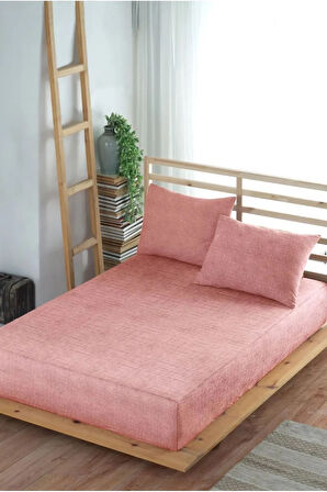 Adelya Gri Lastikli Çarşaf Takımı (YASTIK KILIFLI) Tek Kişilik Veya Çift Kişilik