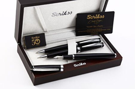 Scrikss Siyah Kromk 3 lü Kalem Seti