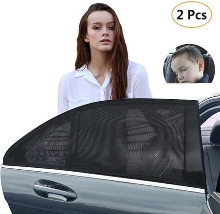 2 Adet Araba Yan Cam Güneşlik Perde Araç Arka Yan Cam Perdesi Anne Bebek Emzirme Örtüsü Perdesi