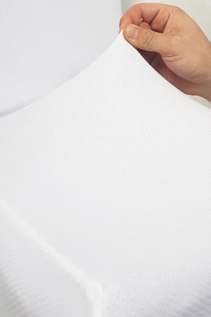 Spandex Bal Peteği Kumaş Likralı Sandalye Kılıfı Tüylenmez Kaliteli Streç Sandalye Örtüsü (Beyaz)